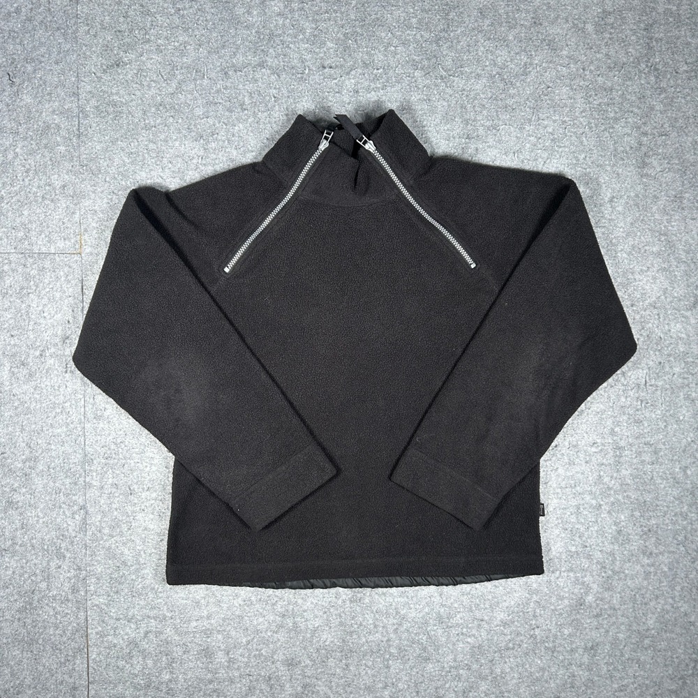 Levi's SilverTab Fleece Pullover Mens L Black Dual Zip Gorpcore Streetwear